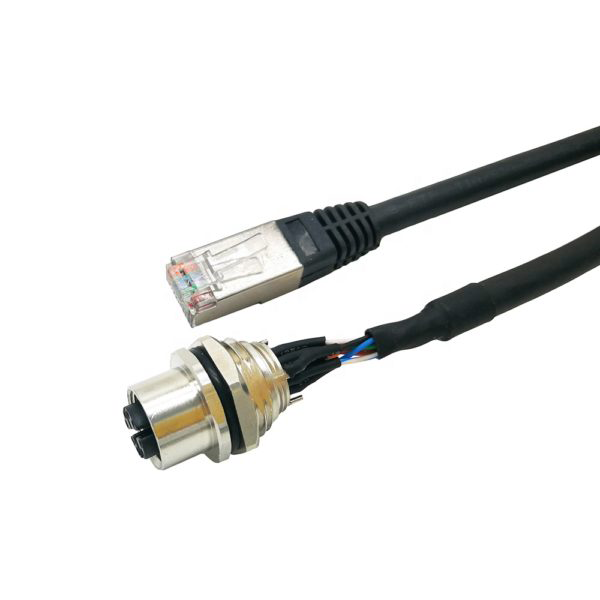 M12 8Pin Female to RJ45 Plug Cable