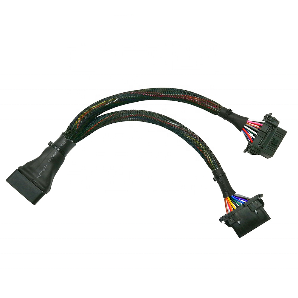 OBD2 16 Pin male to female Y splitter cable