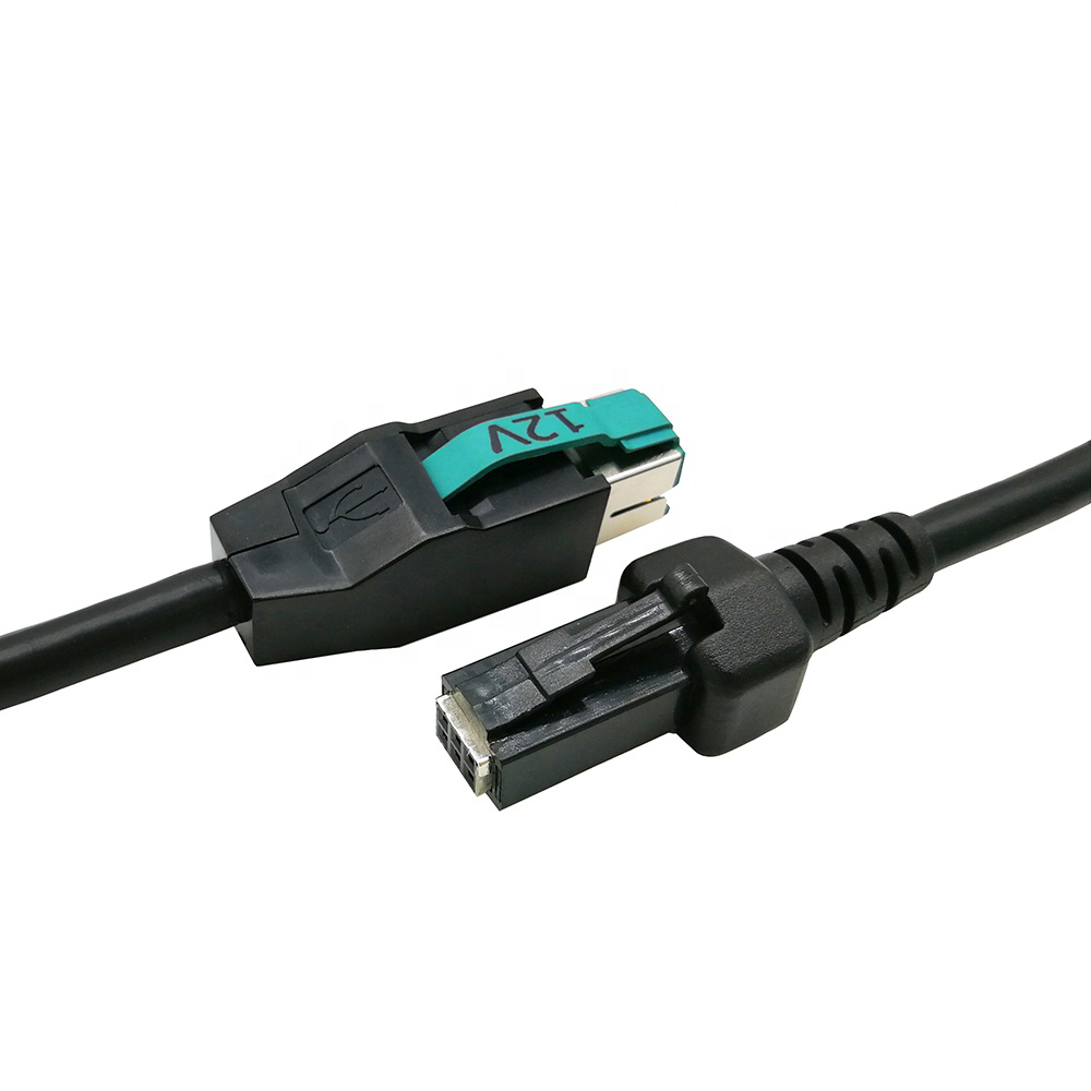 Powered usb 12V  male to 2X3 plug cable