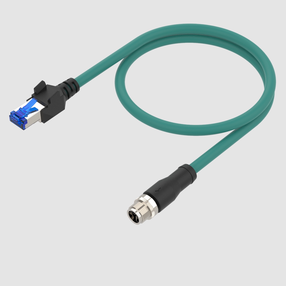 M12 X-code 8Pin to RJ45 8P8C cable