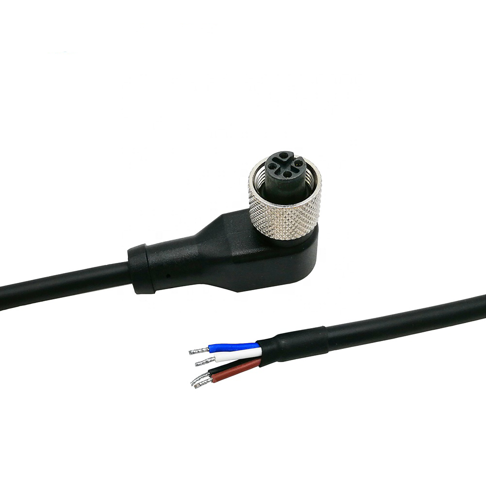 M12 D-code 4Pin female to open cable
