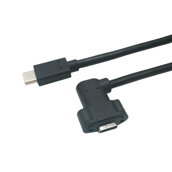 USB Type-C male to female right angled cable
