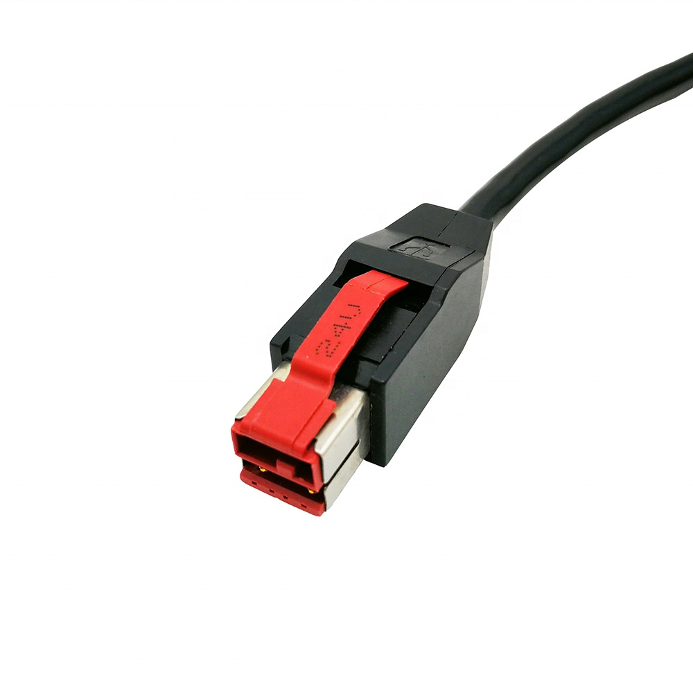powered usb 24V to hosiden 3P & usb b cable