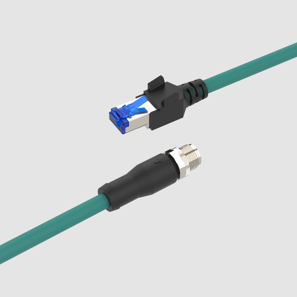 M12 X-code 8Pin to RJ45 8P8C cable