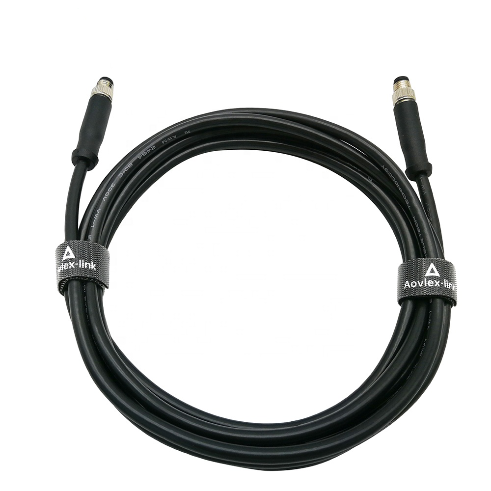 M8 circular connector cable 6pin male to male